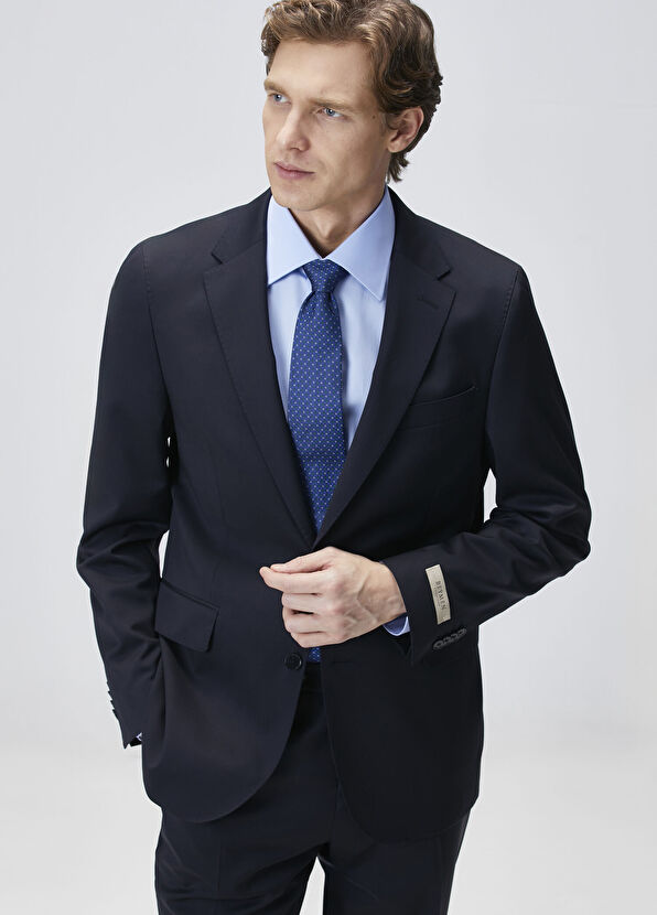 Drop 7 Lacivert Yün Takım Elbise - Görsel 3