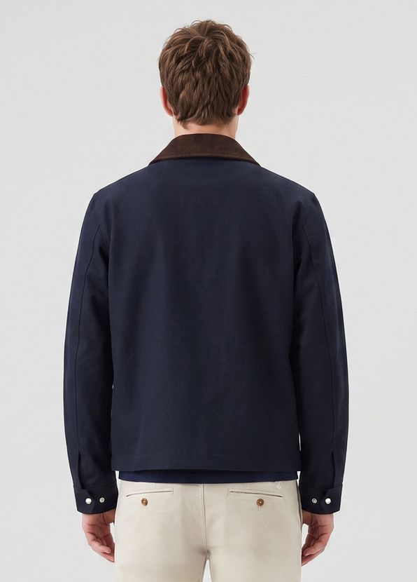 Beymen Club Navy Blue Velvet Collar Coat - 4