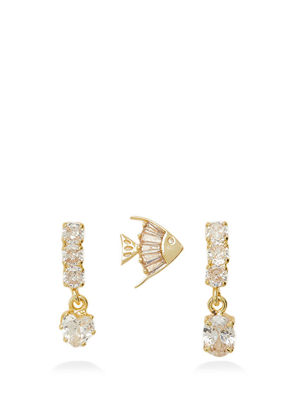 Beymen Club Taşlı Kadın 3lü Küpe - 1