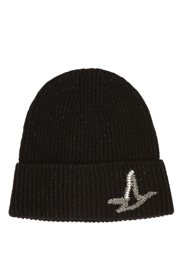 Beymen Club Black Glittery Women's Knit Wool Beanie - 1