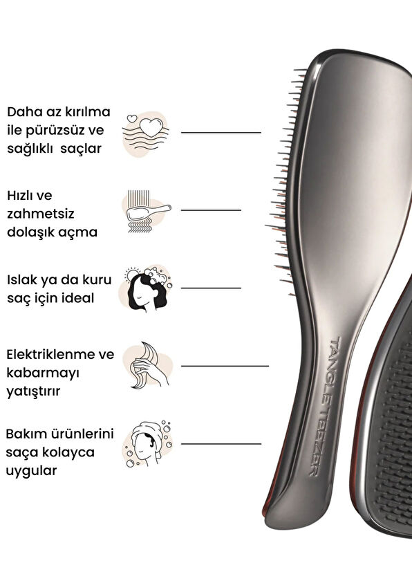 Tangle Teezer Ultimate Detangler - Chrome - Midnight Silver-5060926688190 - 2