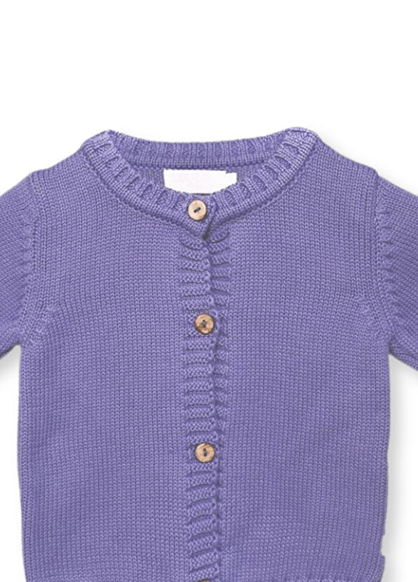 Lou Lou Mason Mavi Organik Pamuk Erkek Bebek Triko Hırka - 3