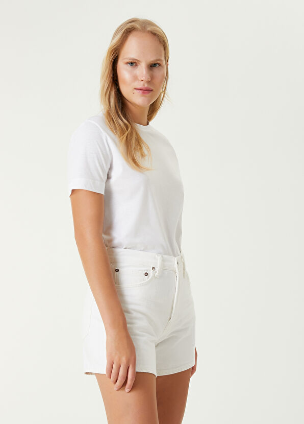 Beymen Club Kırık Beyaz Basic T-shirt - 1