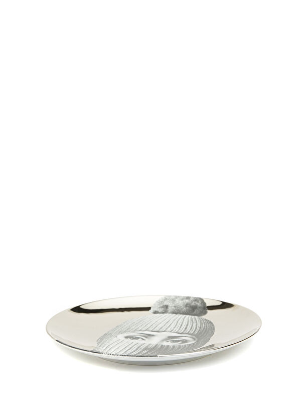 Fornasetti Tema e Variazioni Siyah Porselen Dekoratif Tabak - 2