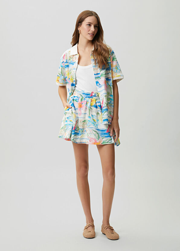 Beymen Club Hawaiian Print Skorts - 1