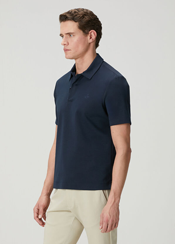 Beymen Club Navy Blue Slim Fit Rope Detail Polo T-Shirt - 4
