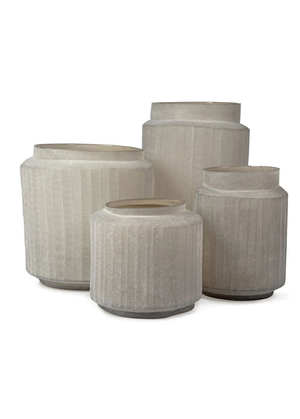 GUAXS Tonda Smokegrey Cam Orta Boy Dekoratif Obje  - 2