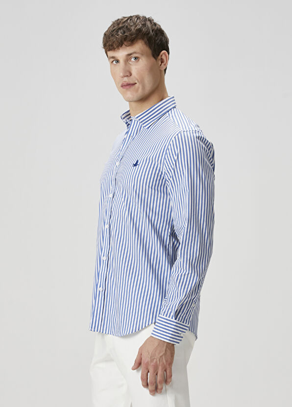 Beymen Club Blue Striped Shirt - 4