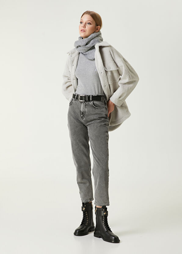 Beymen Club Oversize Gri Dış Gömlek - 3