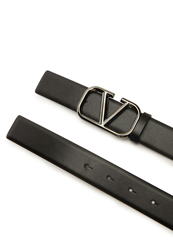 VLogo Siyah Erkek Deri Kemer - Görsel 3