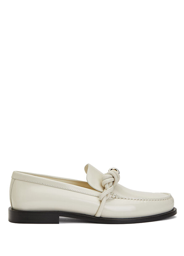 Jil Sander Kırık Beyaz Kadın Deri Loafer - 1