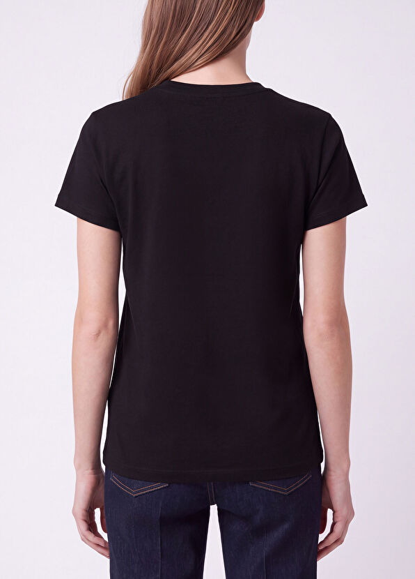 Beymen Club Fitted Siyah Hotfix Köpek T-shirt - 4