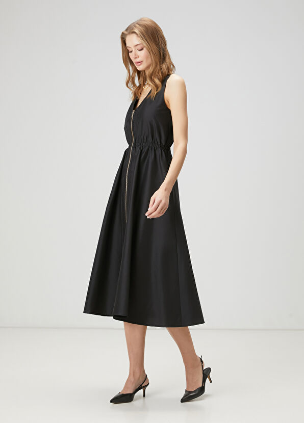 Beymen Club Siyah Midi Elbise - 3