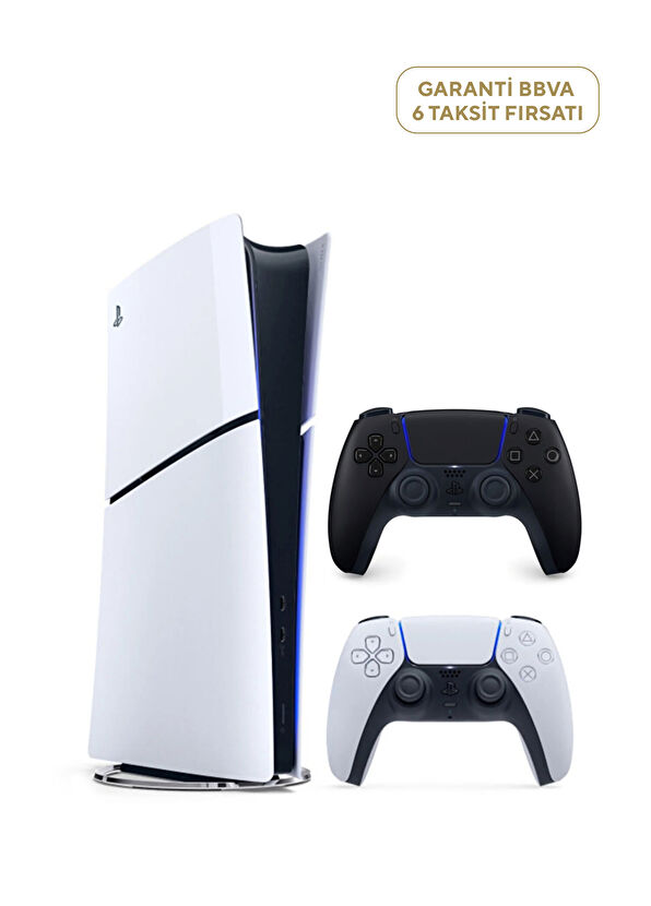 Sony PlayStation 5 Slim Dijital Edition Oyun Konsolu + 2. PS5 Kol Siyah - 1