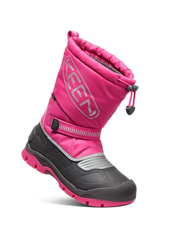 Keen Snow Troll Fuchsia Purple Silver Waterproof Unisex Kids Boots - 3