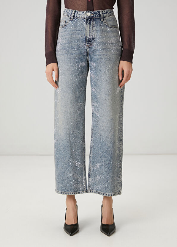 Beymen Club Blue Hotfix Flare Jeans - 2