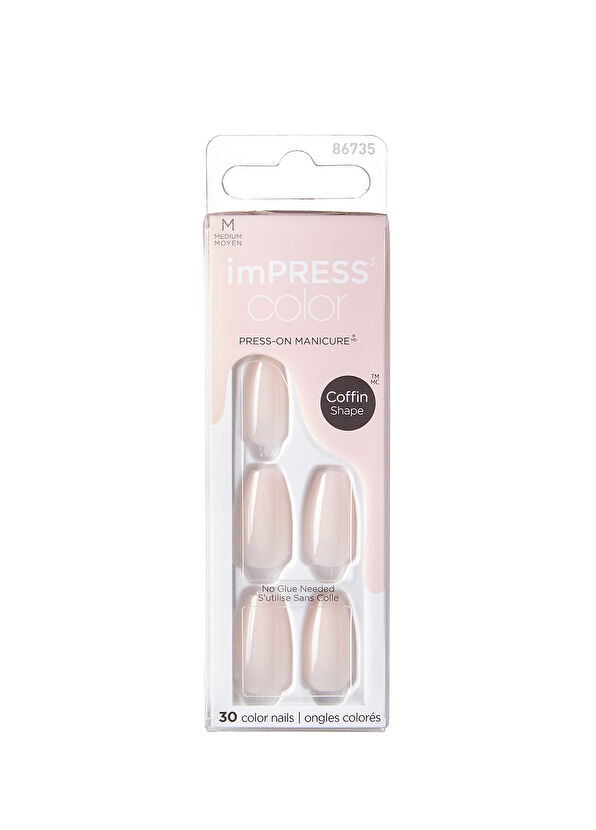 Impress Color Nude Self-Adhesive Long Fake Nail - 1