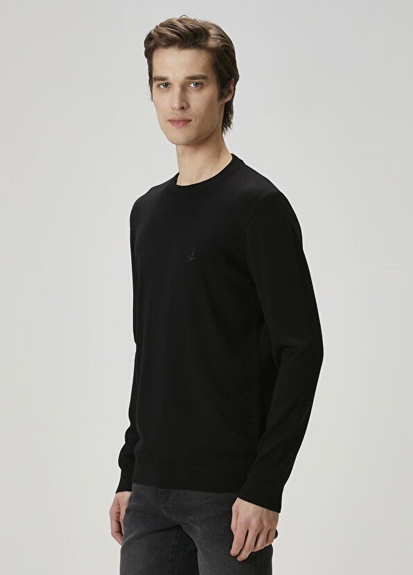 Beymen Club Siyah Logo Nakışlı Triko - 2