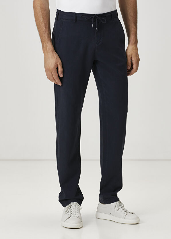 Beymen Club Lacivert Beli Kordonlu Diyagonal Pantolon - 2