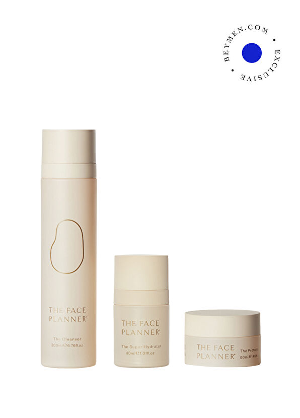 The Face Planner The Super Hydrating Plan The Cleanser + The Super Hydrator + The Protector Hydrating Brightening 3-Pack Skincare Set - 1