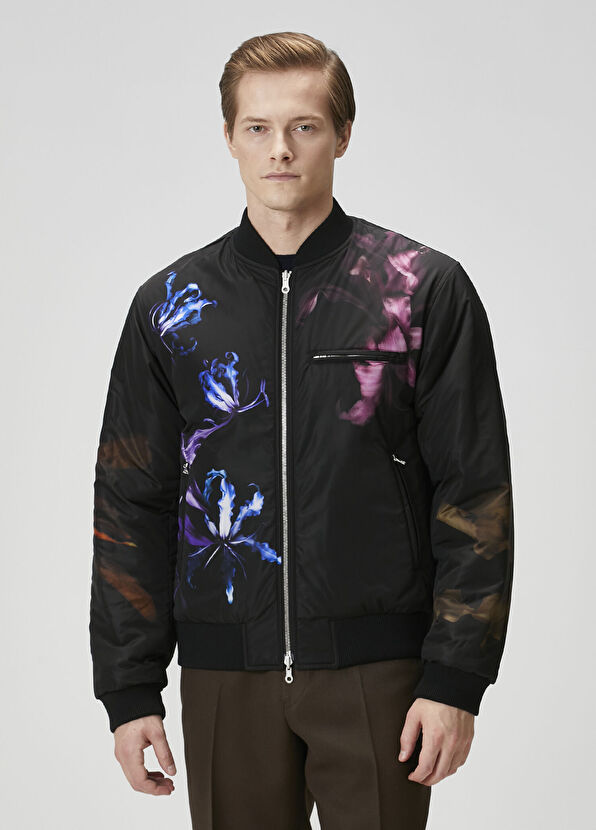 Dries Van Noten Volker Koyu Gri Çift Taraflı Bomber Ceket - 2