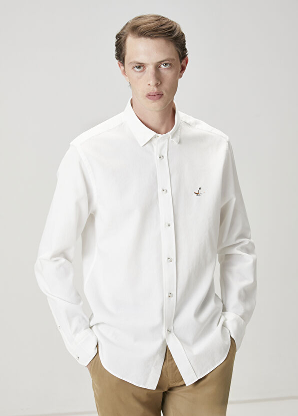Comfort Fit White Shirt Beymen Club Comfort Fit White Shirt - 1