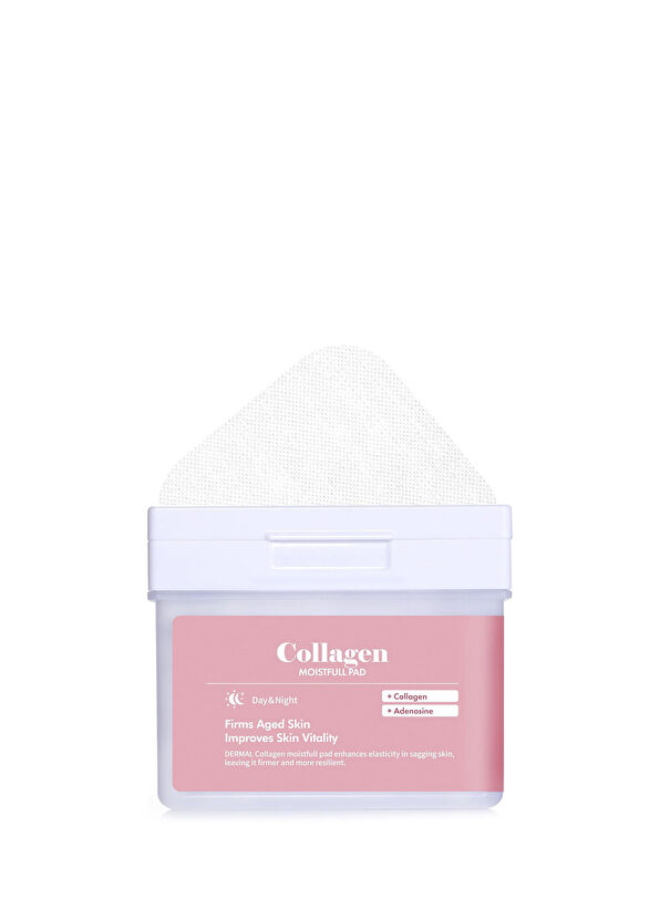Dermal Collagen Moistfull Pad 120’li Kolajen İçerikli Nemlendirici ve Cilt Sıkılaştırıcı Tonik Ped 180 ml - 1