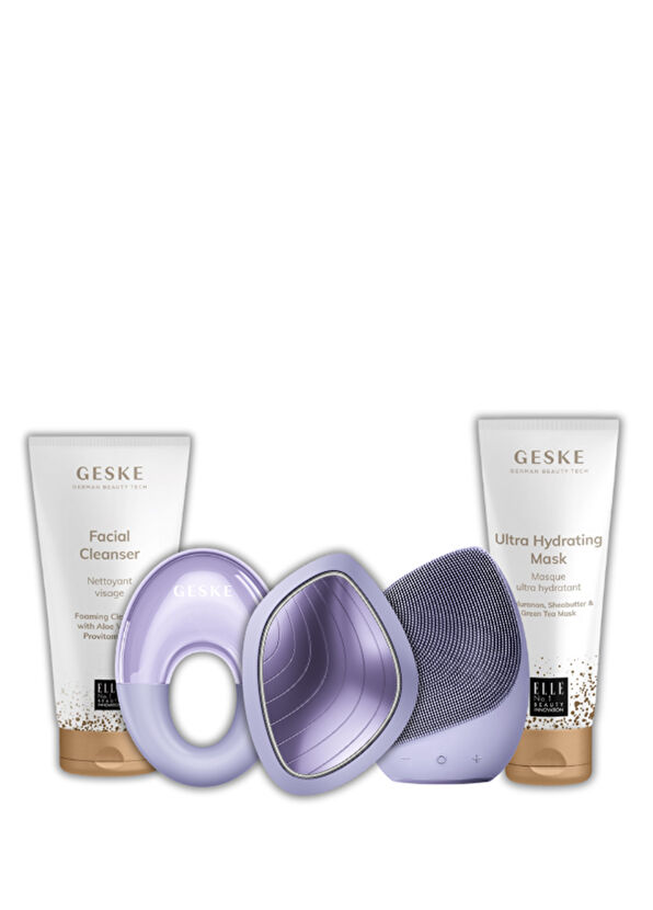 Geske Soğutma ve Isıtmalı Led Terapili Yüz Maskesi ve Temizleme 5'li Cilt Bakım Cihazı Seti - 1