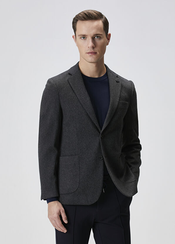Beymen Club Premium Anthracite Cashmere Jacket - 1
