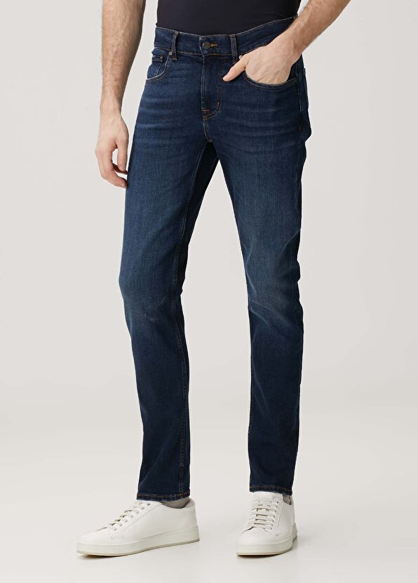 7 For All Mankind Slimmy Tapered Koyu Mavi Jean Pantolon - 2