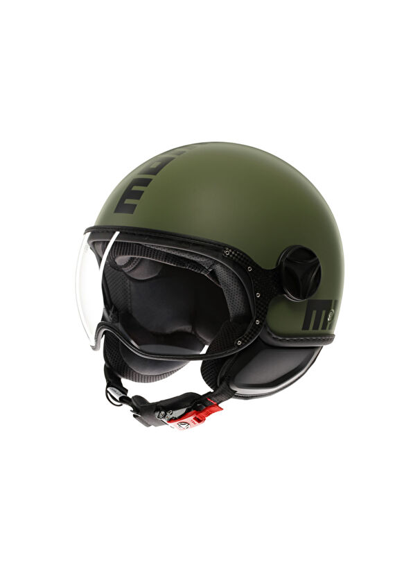 Momo Design Fgtr Classic Mono Matt Military Green Black Motorcycle Helmet - 3