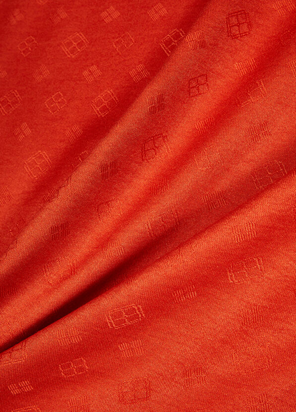 Beymen Hediye Turuncu Logo Desenli Kadın Şal - 2