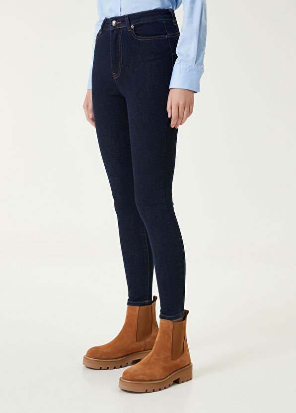 Beymen Club Lacivert Skinny Push Up Jean Pantolon - 2