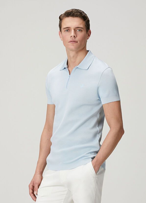Beymen Club Light Blue Slim Fit Polo T-shirt - 1