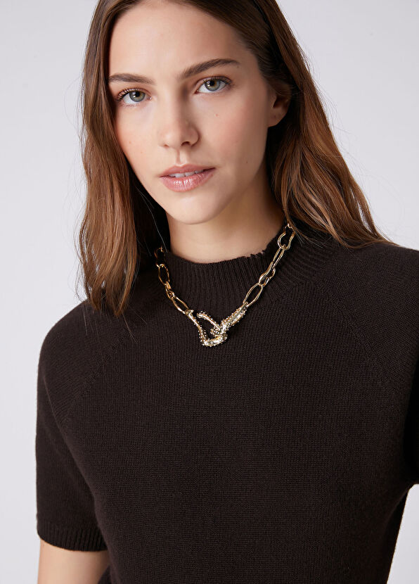 Beymen Club Gold Stone Detailed Women's Chain Necklace - 2