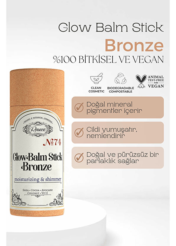 Rosece Bronze Işıltılı Stick Vücut Yağı Parıltılı Nemlendirici Bakım 75 ml - 2