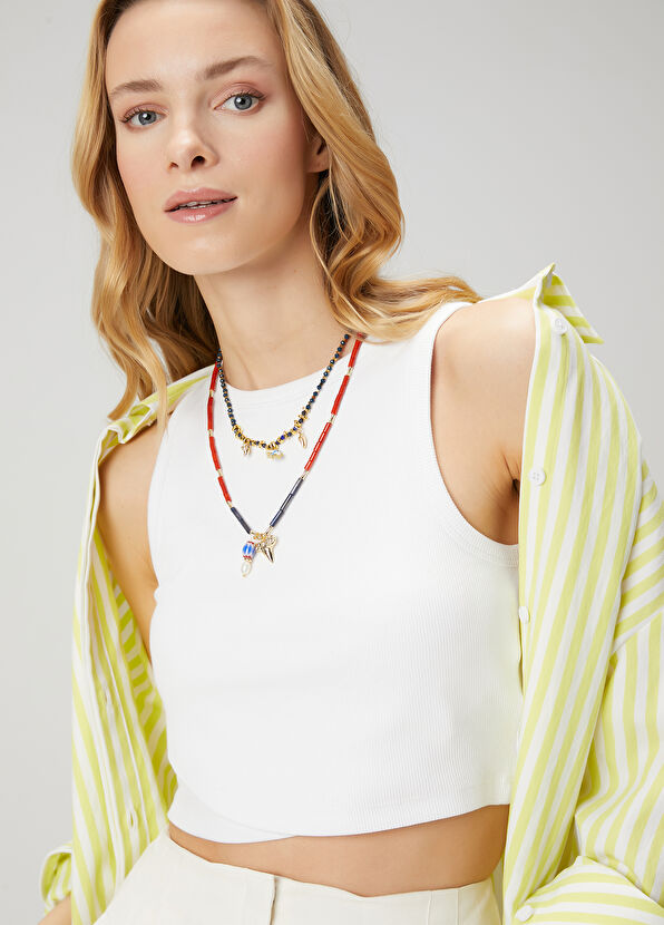 Beymen Club Beyaz Crop Atlet - 1