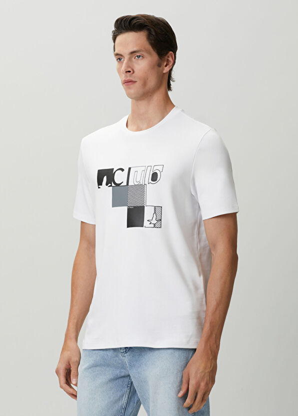 Beymen Club Beyaz Baskılı T-shirt - 4
