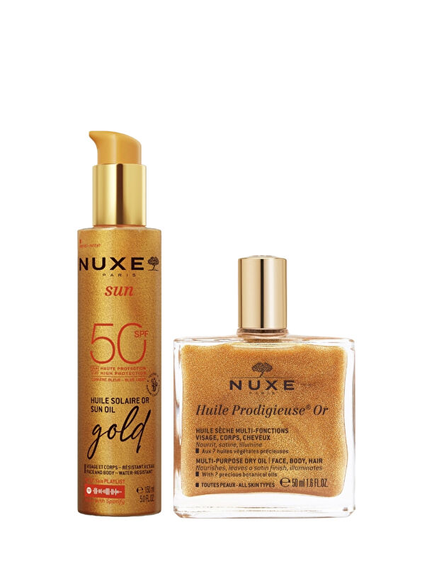 Nuxe Sun Huile Solaire Or Sun Oil Gold 50 ml + Multi Purpose Dry Oil 50 ml Cilt Bakım Seti - 1