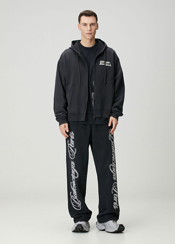 Balenciaga Masking Tape Siyah Kapüşonlu Oversized Sweatshirt - 2
