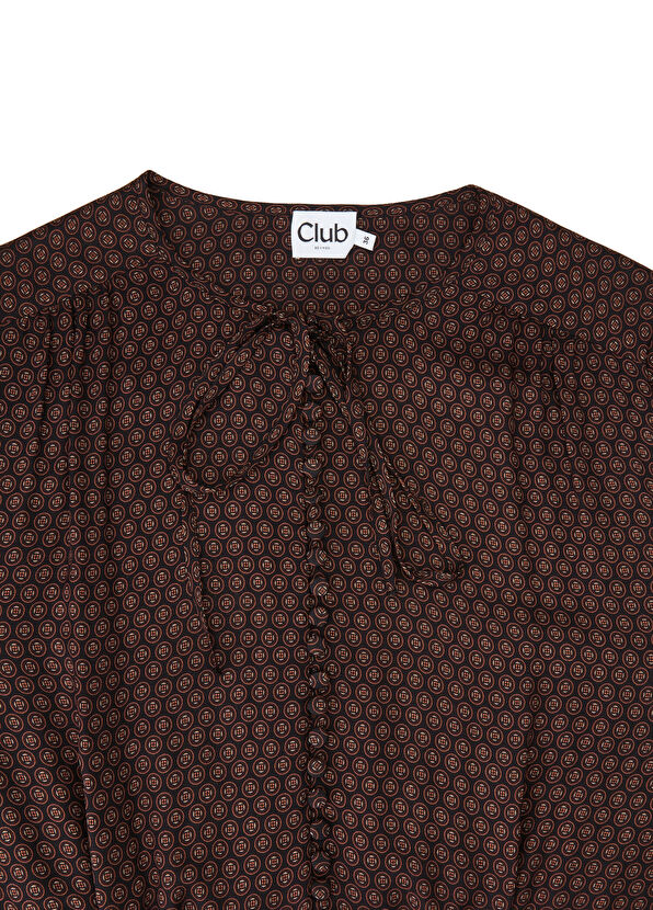 Beymen Club Kahverengi Mikro Desenli Mini Elbise - 4