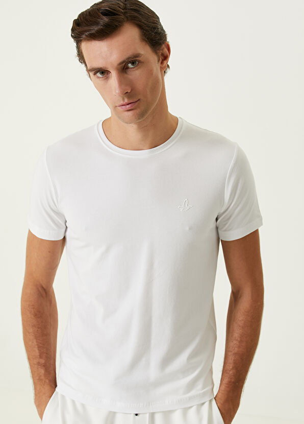 White Logo Detailed T-shirt Beymen Club White Logo Detailed T-shirt - 2