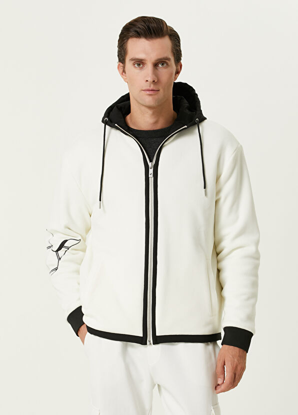 Beymen Club Ecru Logo Embroidered Coat - 1