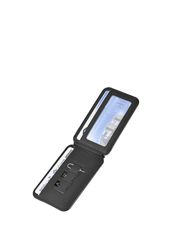 Wiwu MW-003 Magsafe Compatible Stand Black Leather Wallet - 3
