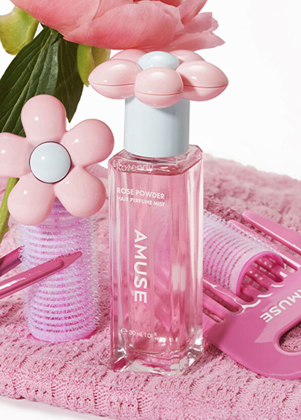 Amuse Hair Perfume Mist #Rose Powder Kokulu ve Parlatıcı Hyaluronik Asitli Saç Parfümü 30 ml  - 3