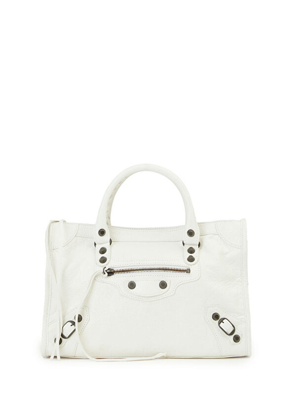 Balenciaga Le City Small Beyaz Kadın Deri Çanta - 1