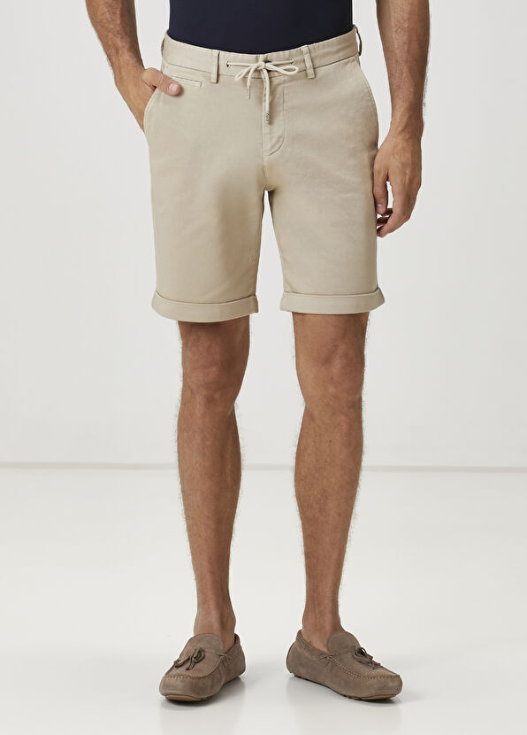 Beymen Club Bej Beli Kordonlu Örme Şort - 2