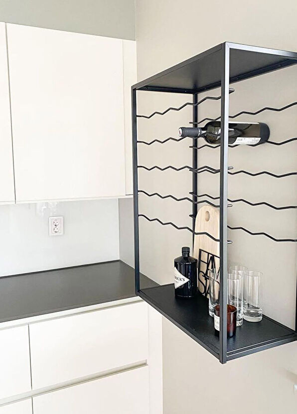 Foqlio Vinum Black Metal Wine Rack - 3