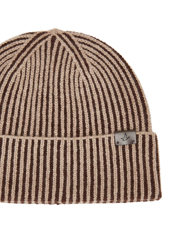 Beymen Club Beige Brown Men's Cashmere Blend Wool Beanie - 3