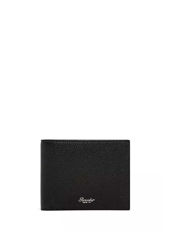 Pineider Siyah Logo Detaylı Erkek Deri Cüzdan - 1